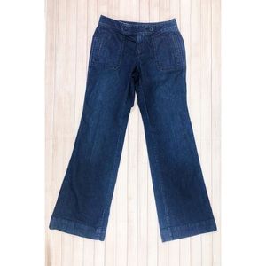 LOFT Curvy Flare Blue Jeans Size 4